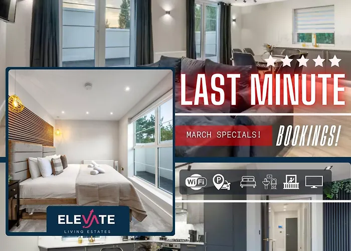 Premium Deals L Last-Minute Escape L 1 X Super King Bed And 3 Single Beds L Wembley Stadium Location, Free Parking, Sleeps 8 L Elevate Living Estates Short Lets & Serviced Apartments Wembley