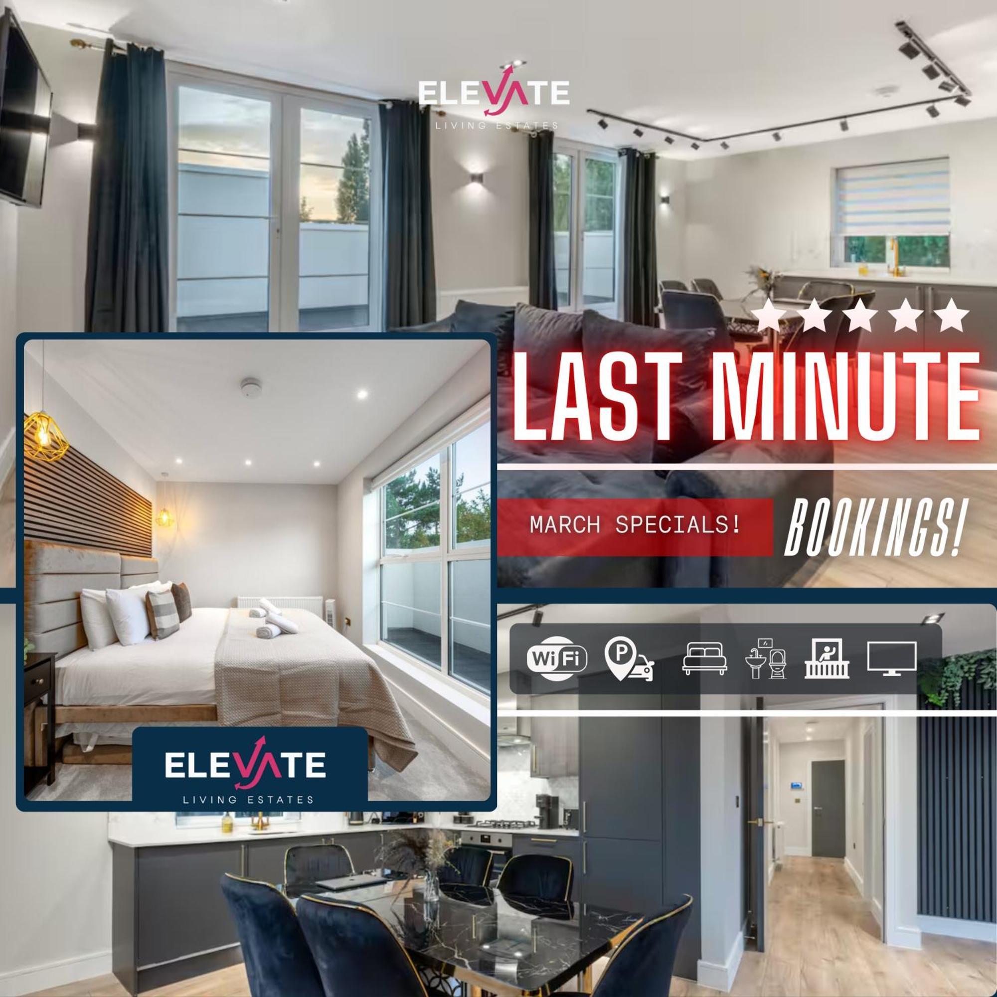 Apartment Premium Deals L Last-minute Escape L 1 X Super King Bed And 3 Single Beds L Wembley Stadium Location, Free Parking, Sleeps 8 L Elevate Living Estates Short Lets & Serviced Wembley *